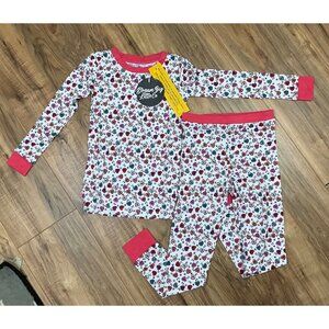 NWT DreamyZZZ Girls  White & Pink Valentine's Heart Set pajamas  Size:  5/6T